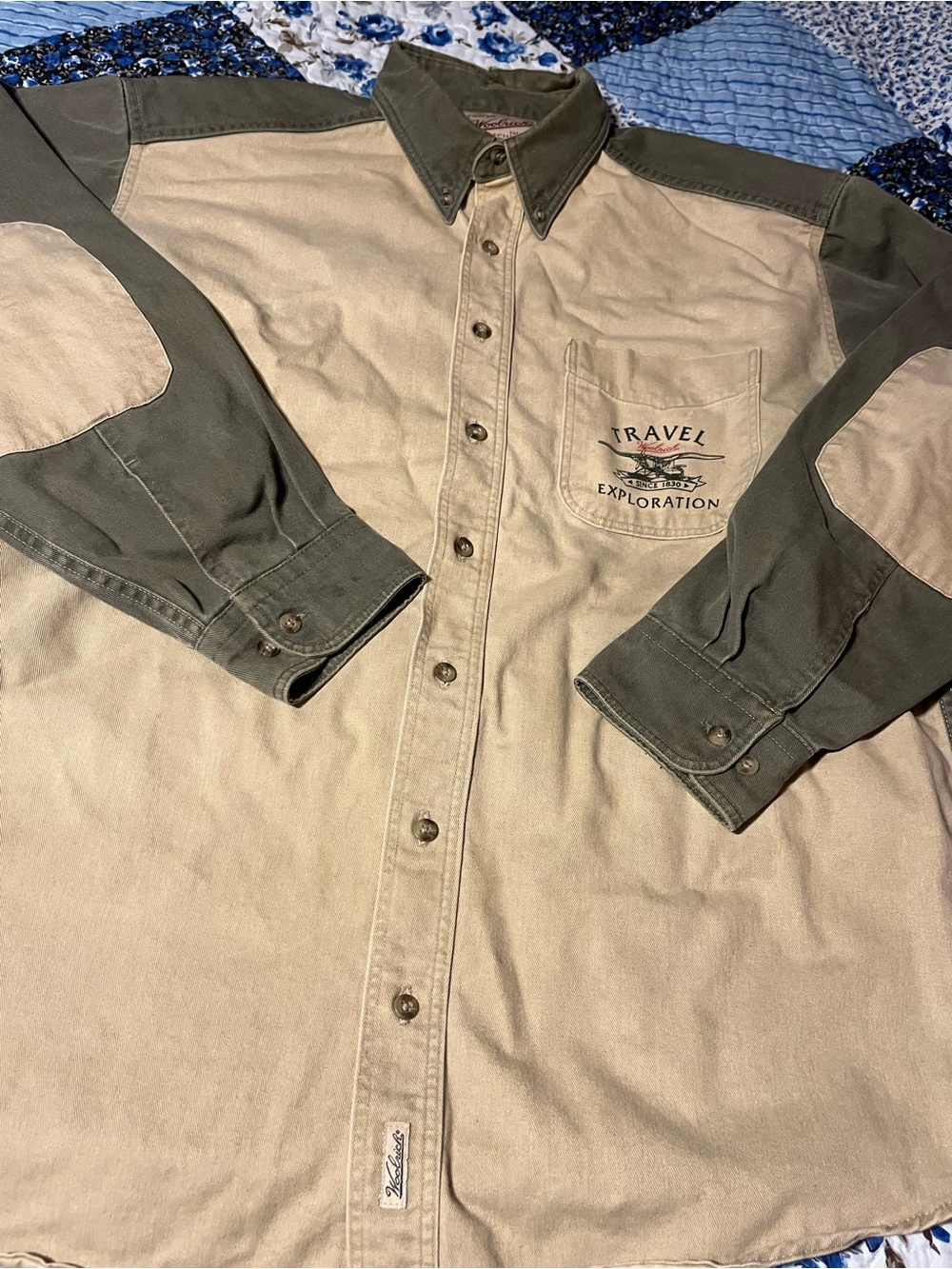 Woolrich VINTAGE Men’s XL Double Elbows Button Down Shirt